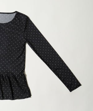 フリルヘムドットシアートップス