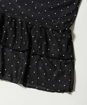 フリルヘムドットシアートップス