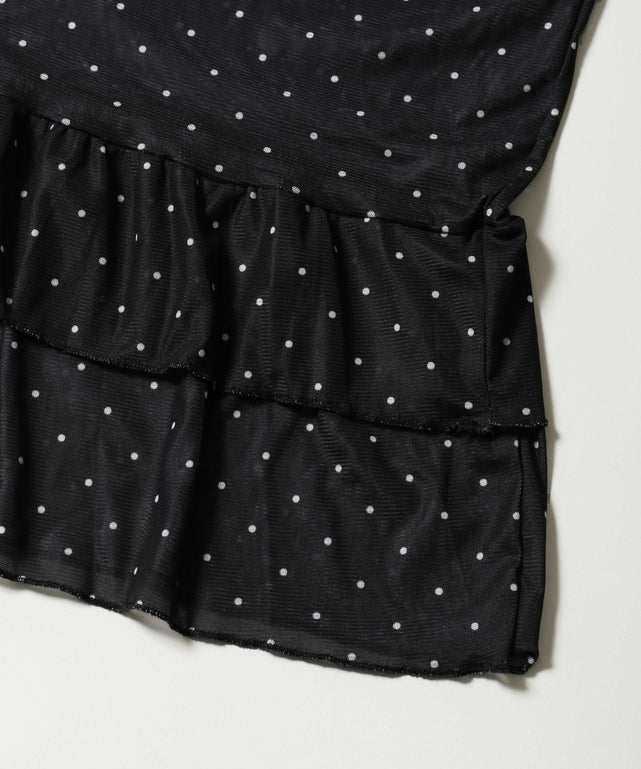 フリルヘムドットシアートップス