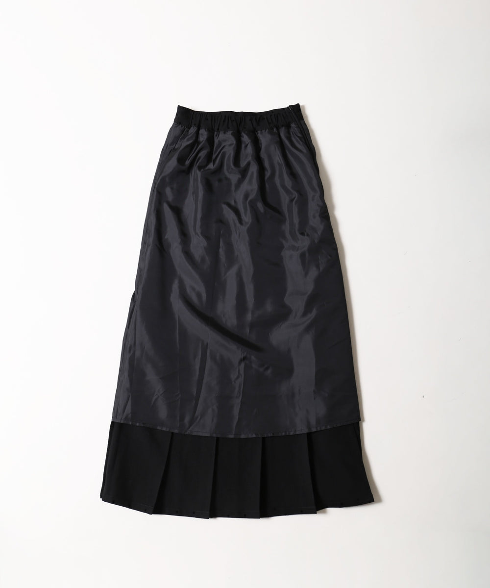 フリルウエストドットロングスカート