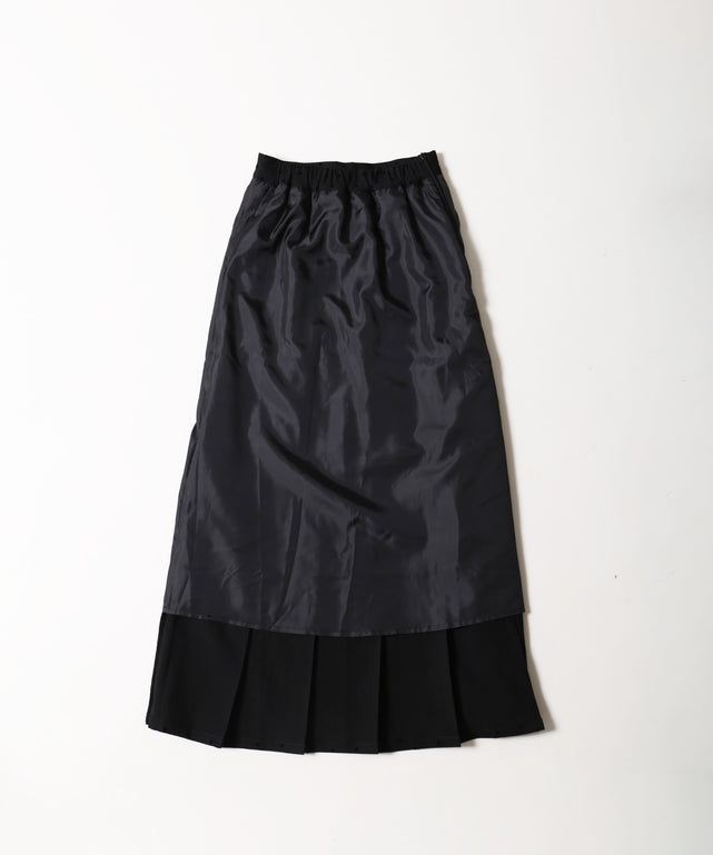 フリルウエストドットロングスカート