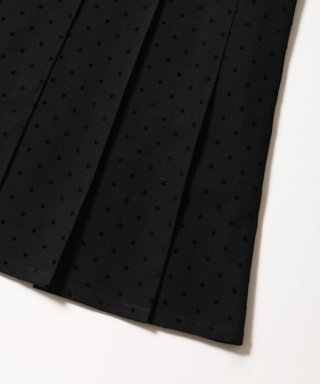 フリルウエストドットロングスカート