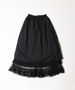 ボリュームレースロングスカート