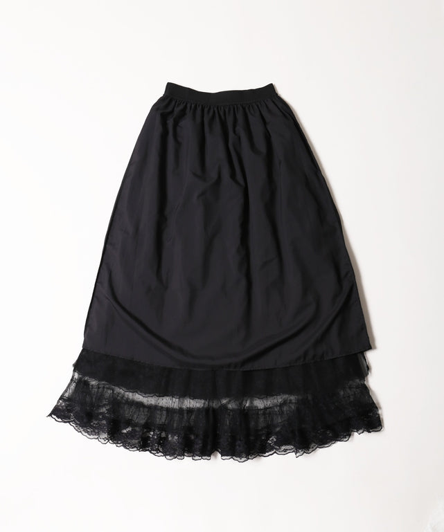 ボリュームレースロングスカート