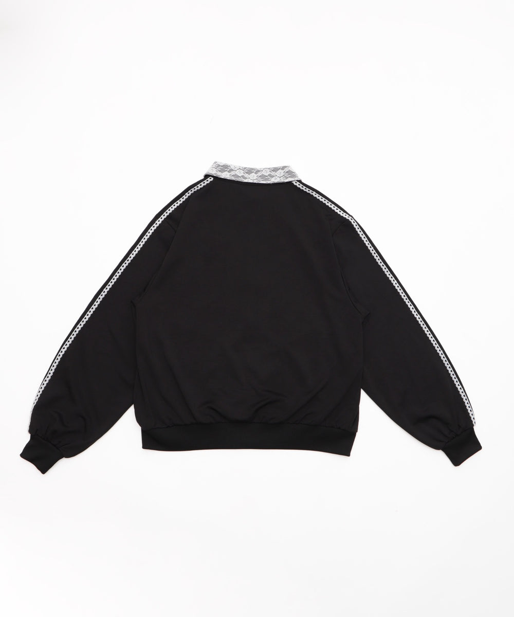 レース襟トラックジャケット