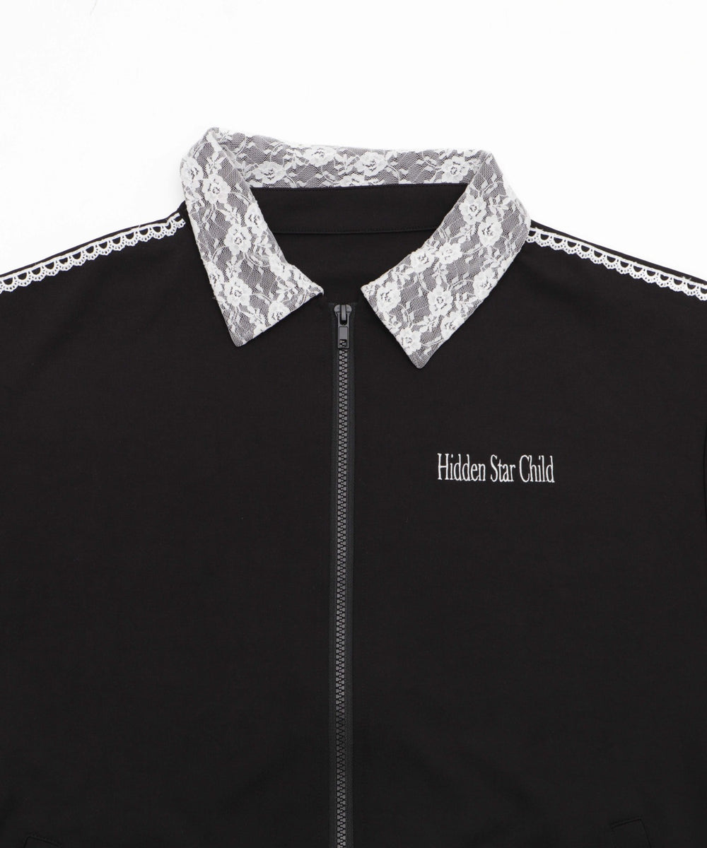 レース襟トラックジャケット