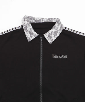 レース襟トラックジャケット