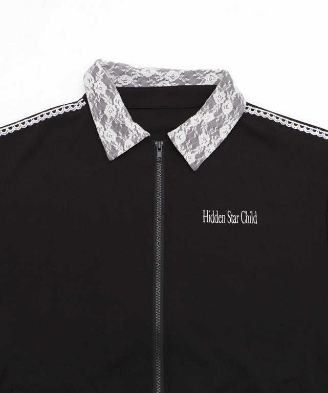 レース襟トラックジャケット