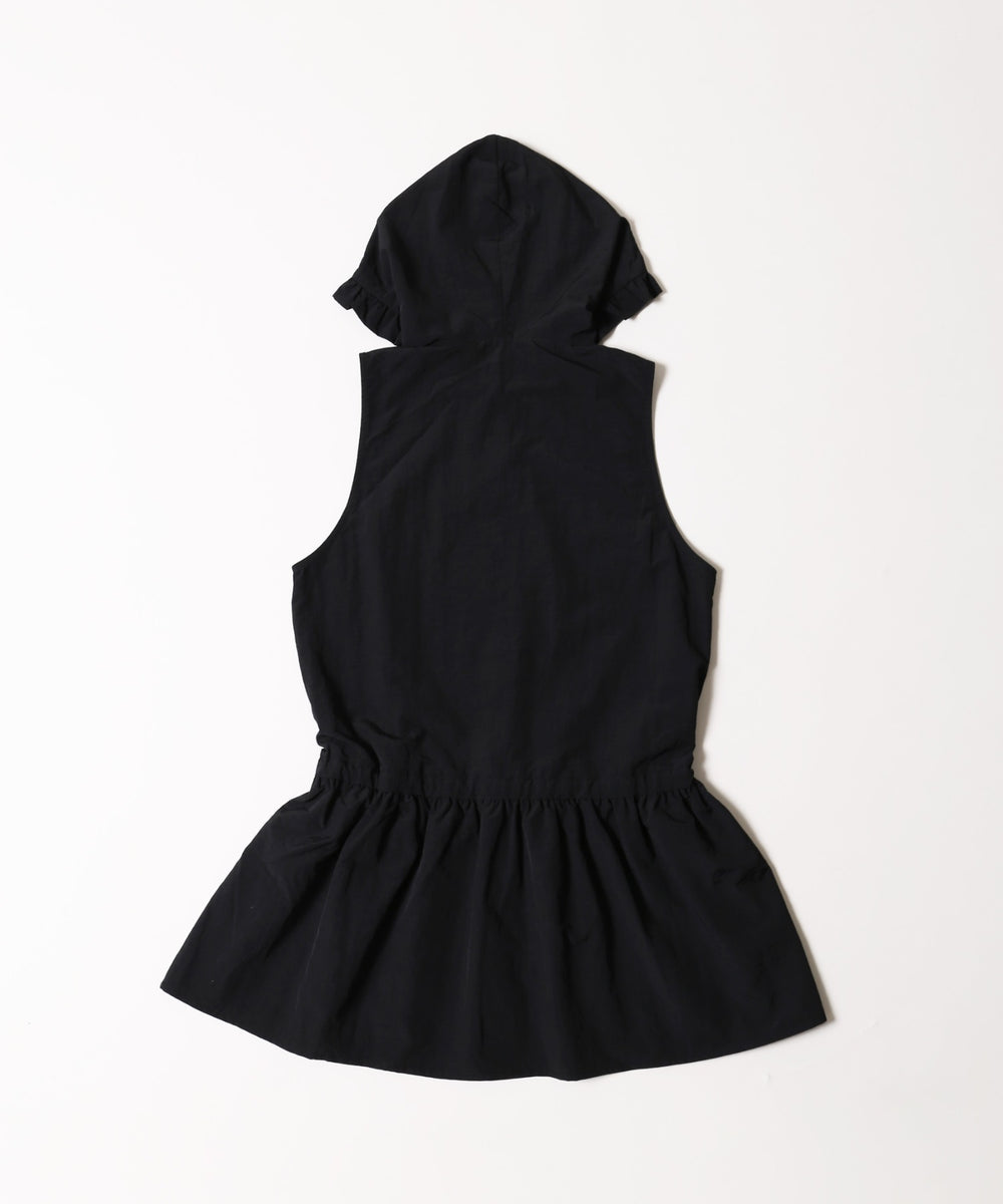 フリルフードワンピース