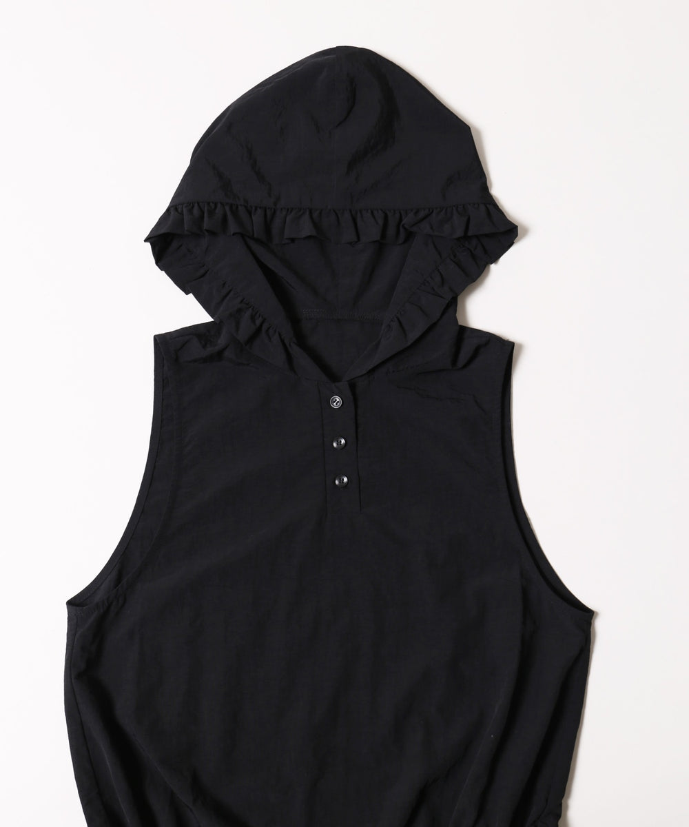 フリルフードワンピース