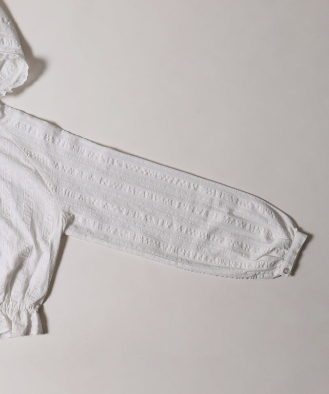 フリルフードシャツ