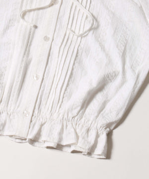 フリルフードシャツ