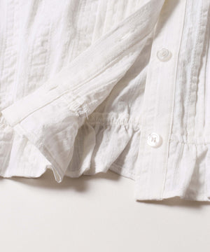 フリルフードシャツ