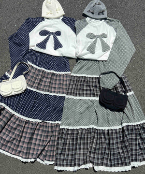 パッチワークティアードスカート