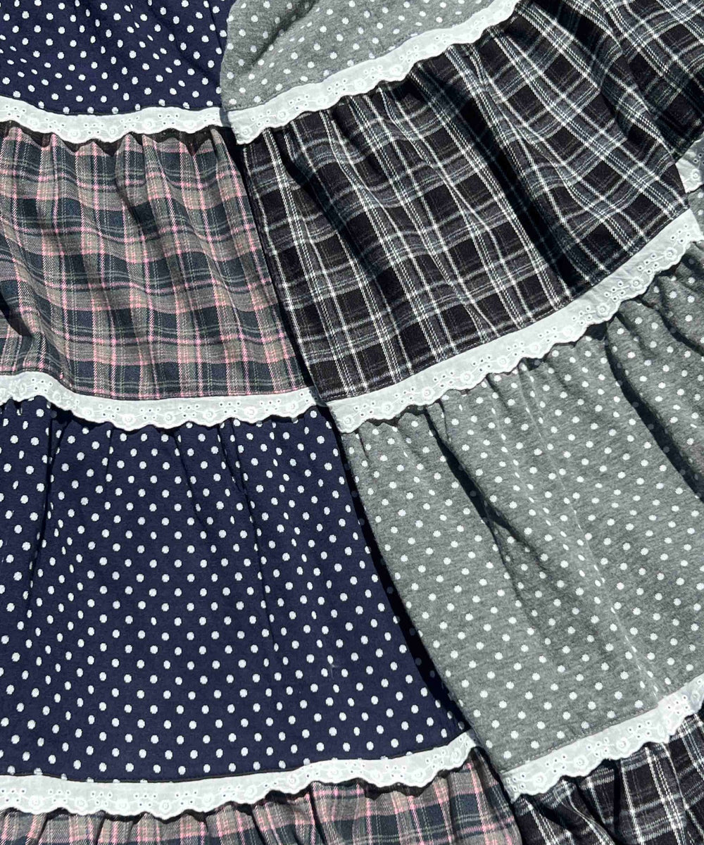 パッチワークティアードスカート