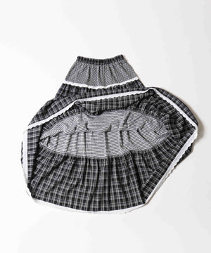 パッチワークティアードスカート