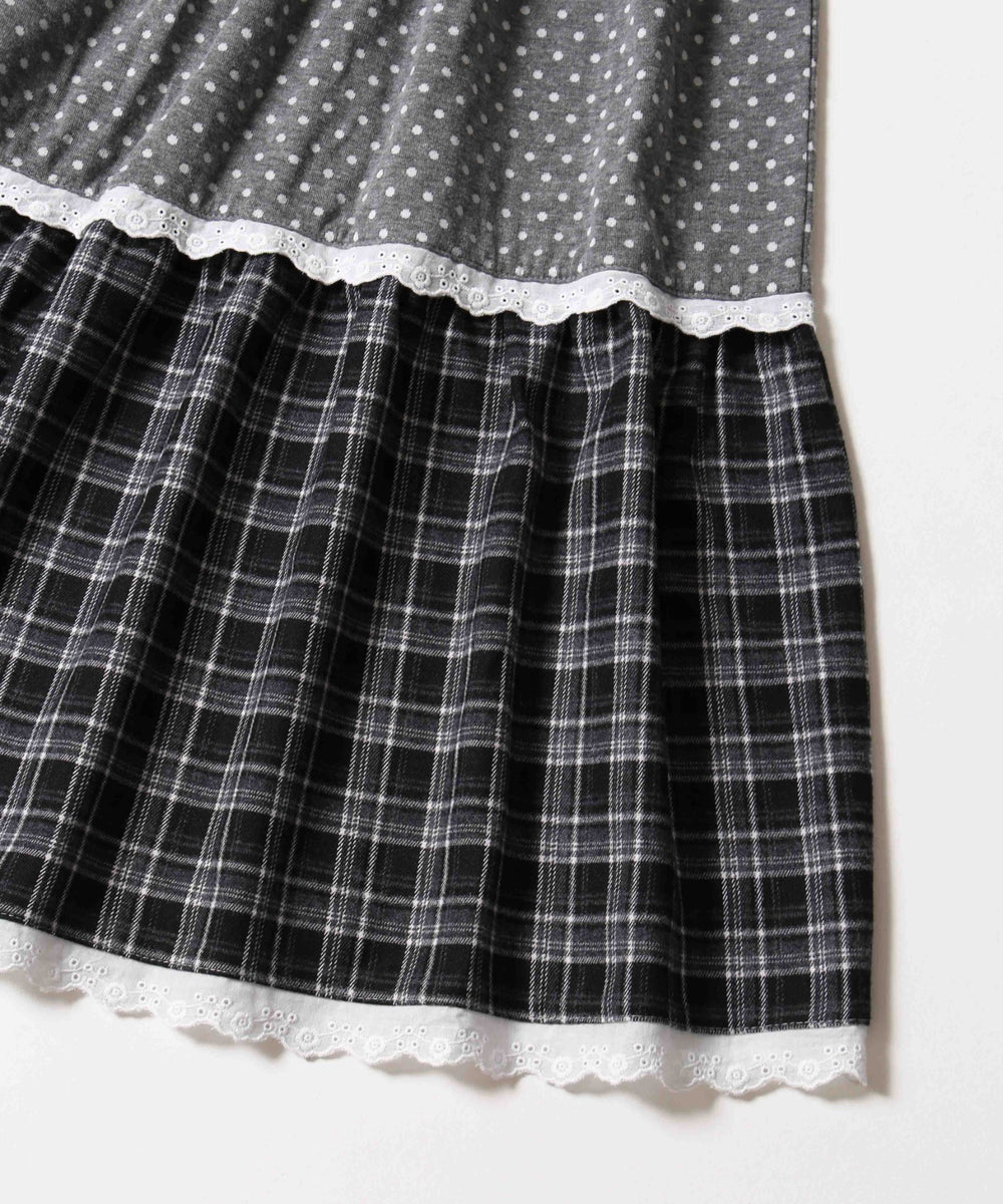 パッチワークティアードスカート