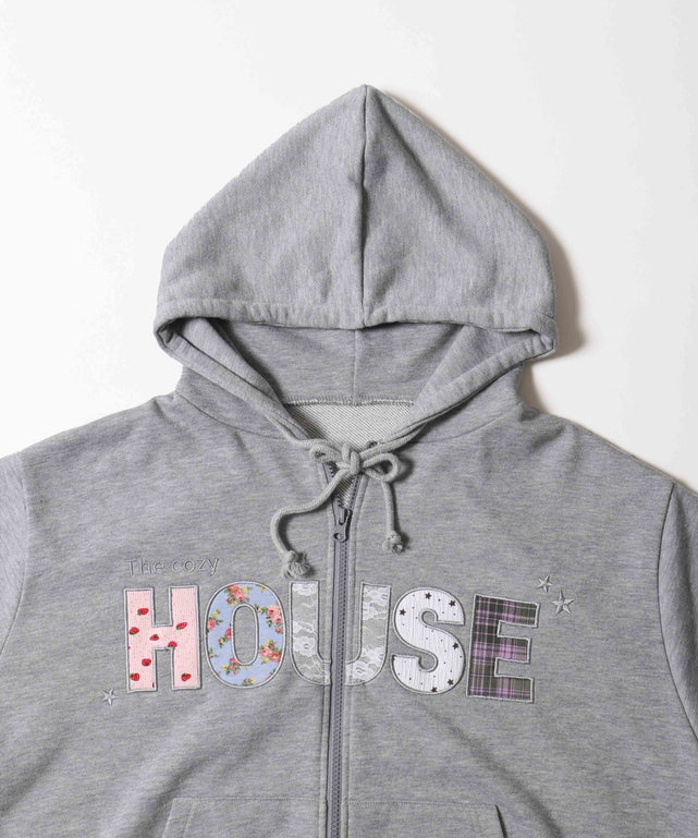 パッチワークロゴパーカー