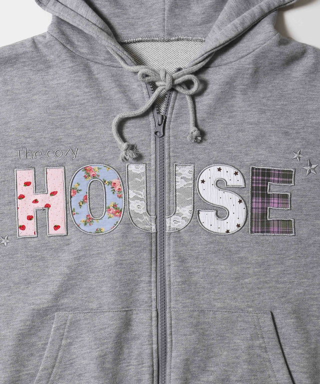 パッチワークロゴパーカー