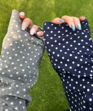 ドットラグランパッチワークロンT