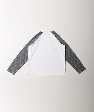 ドットラグランパッチワークロンT