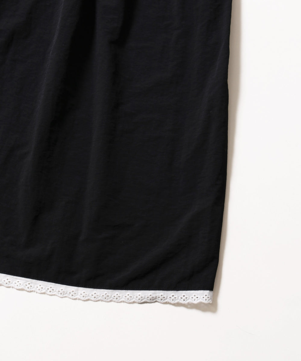 レースフリルロングワンピース