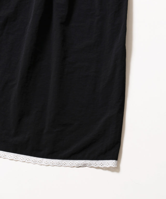 レースフリルロングワンピース