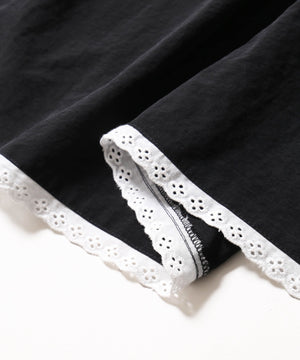 レースフリルロングワンピース