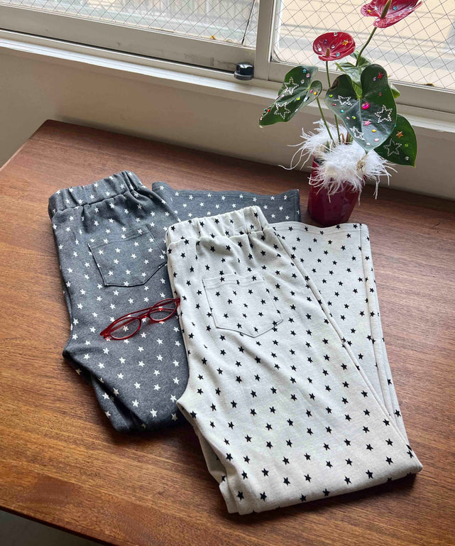 スタージャガードフレアパンツ