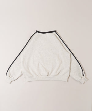 レースネックライン2ラインスウェット