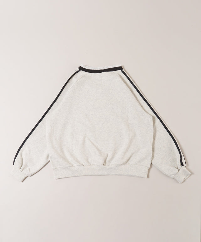 レースネックライン2ラインスウェット