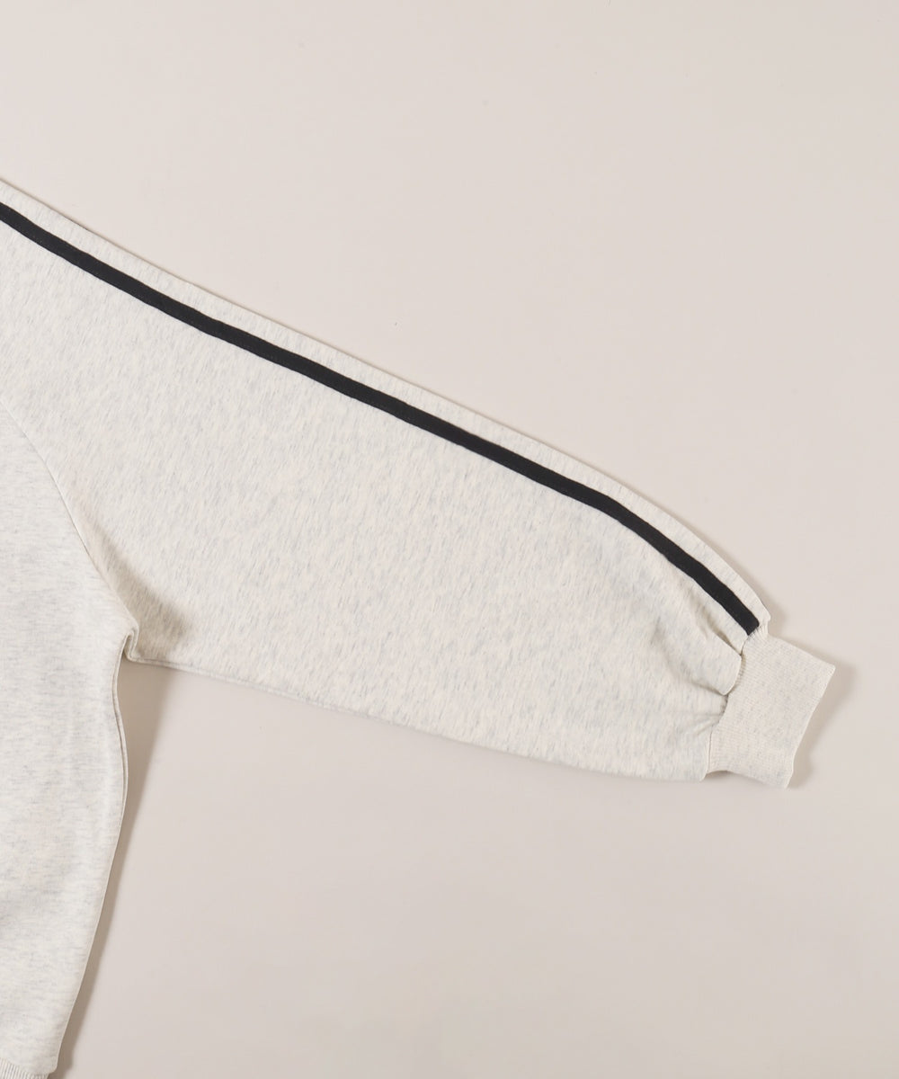 レースネックライン2ラインスウェット