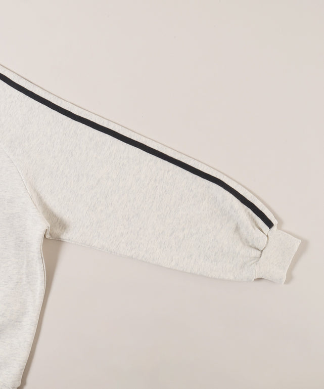 レースネックライン2ラインスウェット