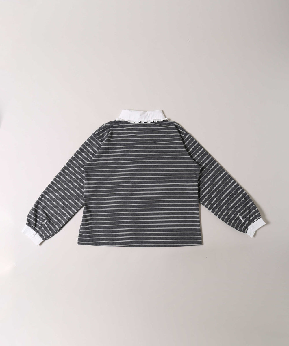 レースパイピングラガーシャツ