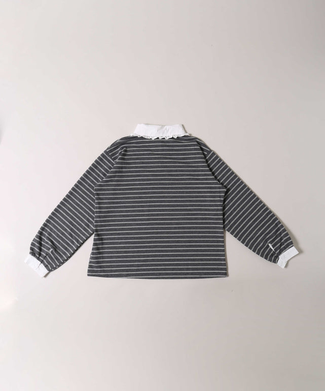 レースパイピングラガーシャツ