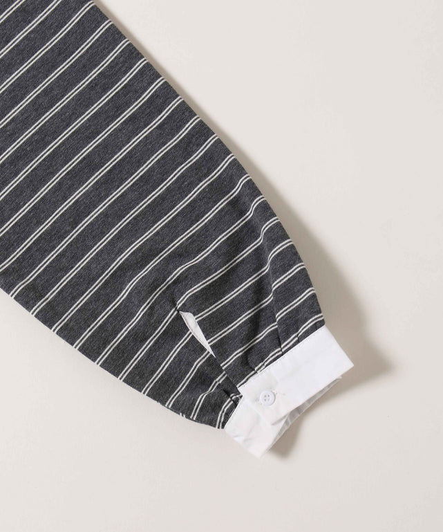 レースパイピングラガーシャツ