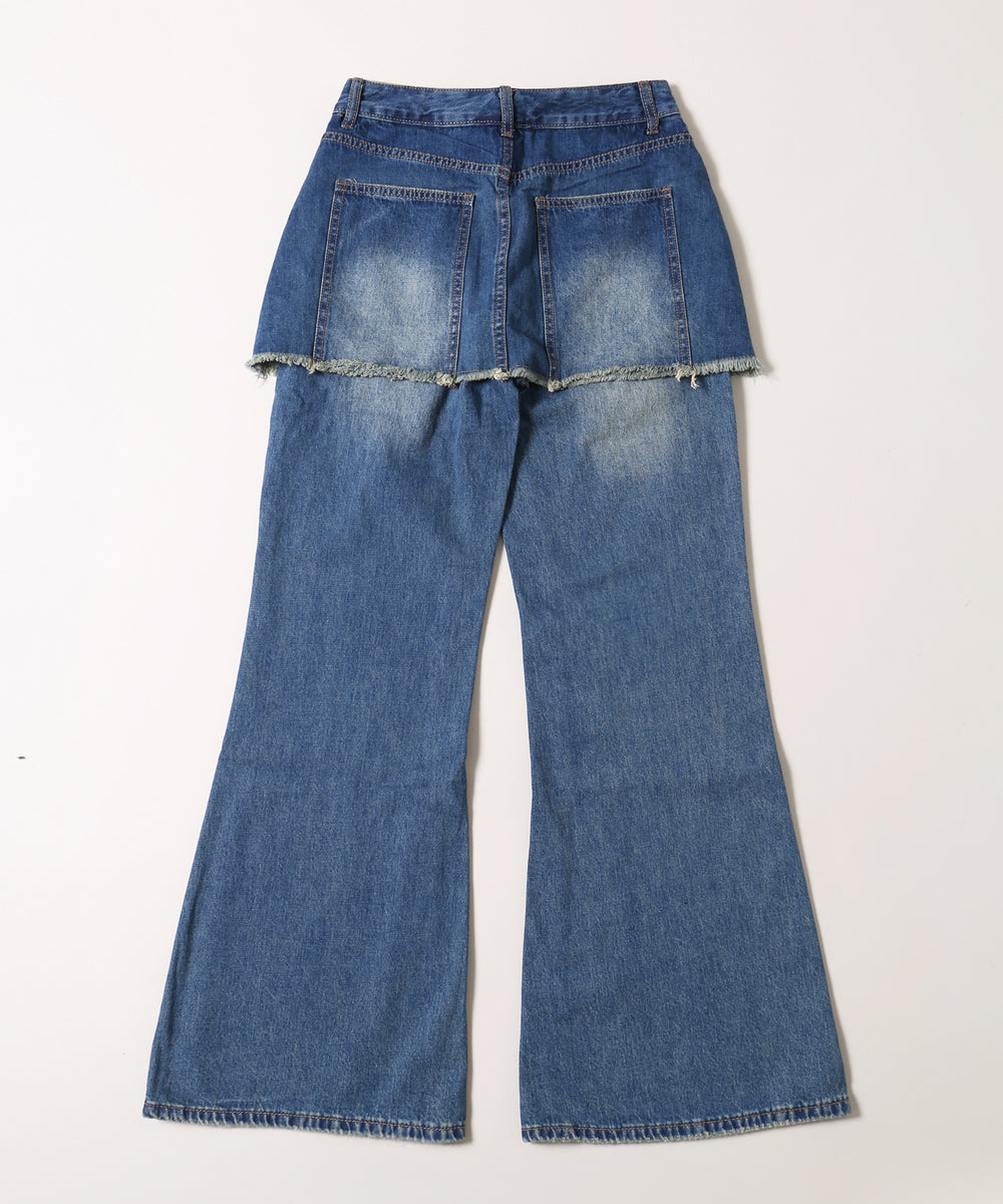 スカートドッキングデニム