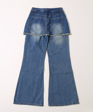 スカートドッキングデニム