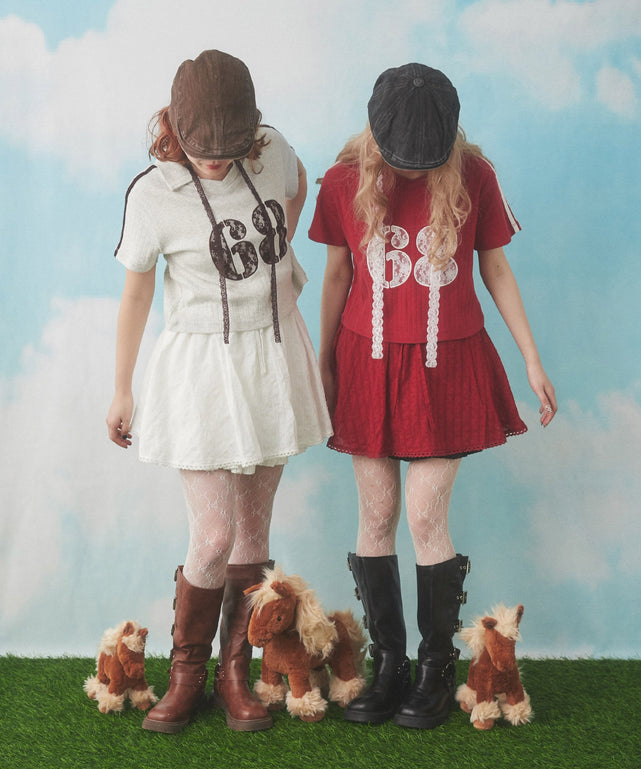 レースワッペンラインTシャツ