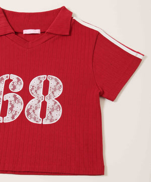 レースワッペンラインTシャツ