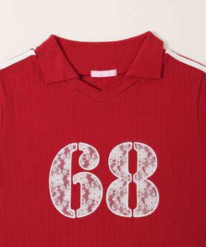 レースワッペンラインTシャツ