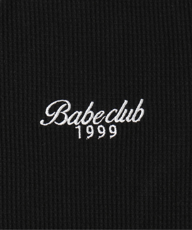 襟付きリボンワッフルTシャツ