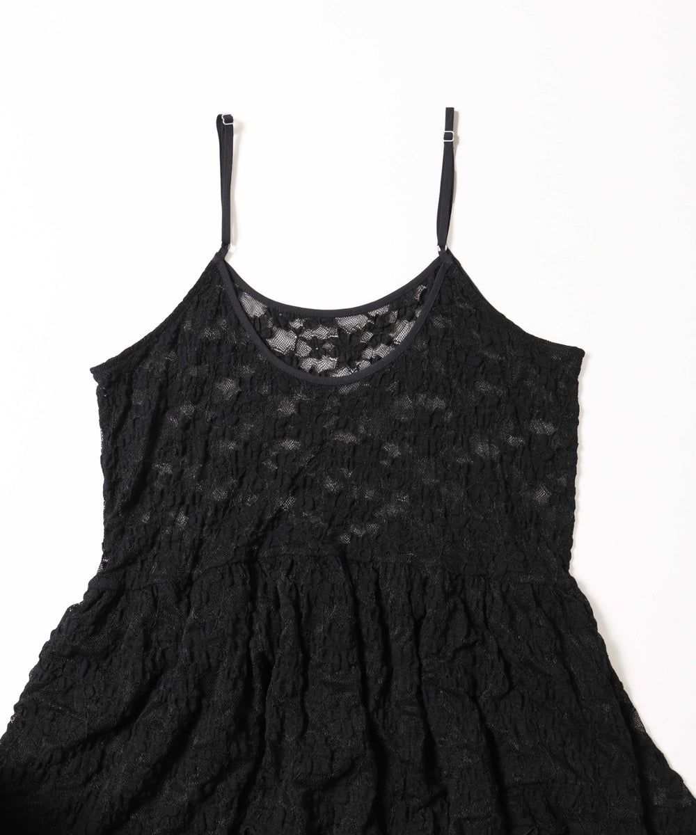 レースヘムキャミワンピース