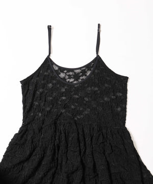 レースヘムキャミワンピース