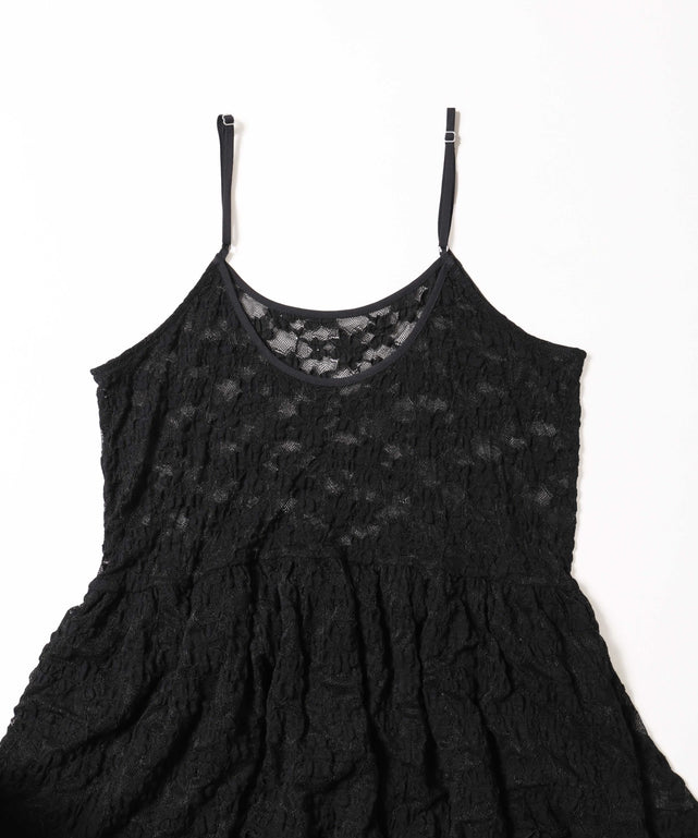 レースヘムキャミワンピース