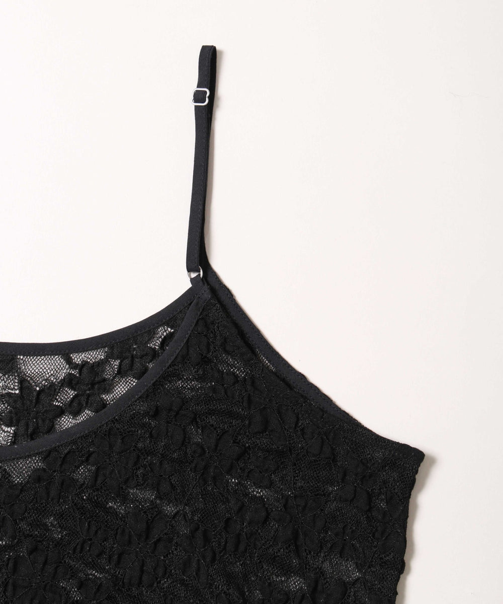 レースヘムキャミワンピース