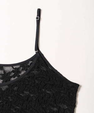 レースヘムキャミワンピース