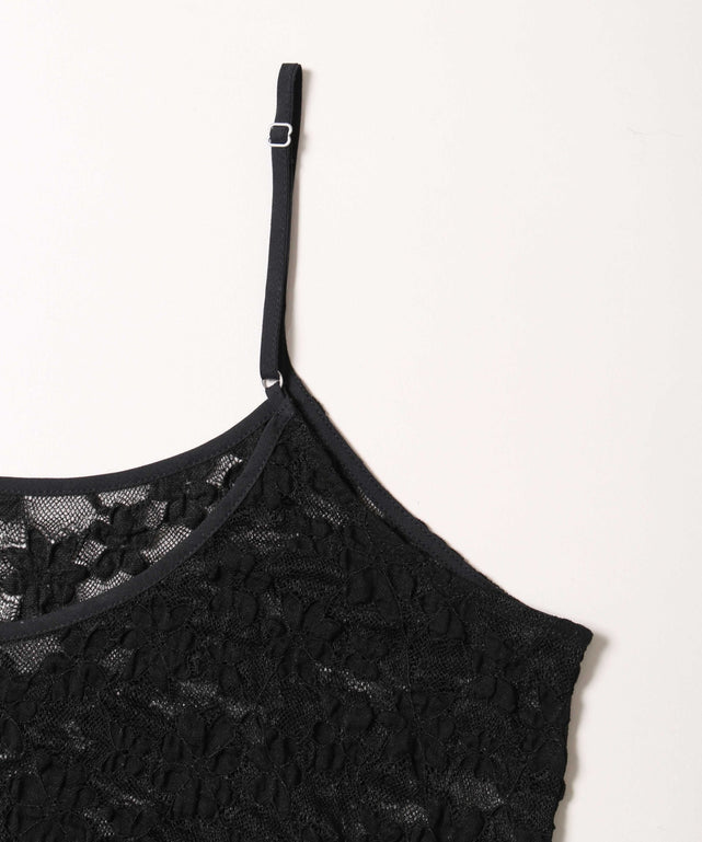 レースヘムキャミワンピース