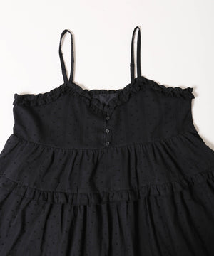 コットンレースフリルミニワンピース