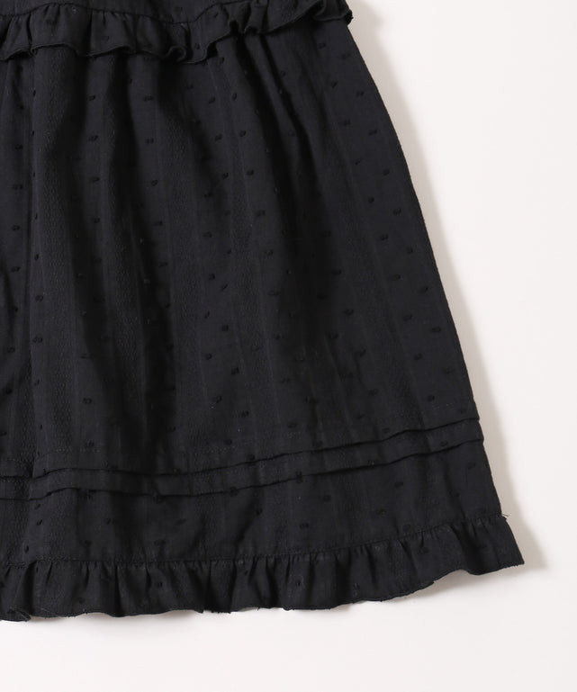 コットンレースフリルミニワンピース